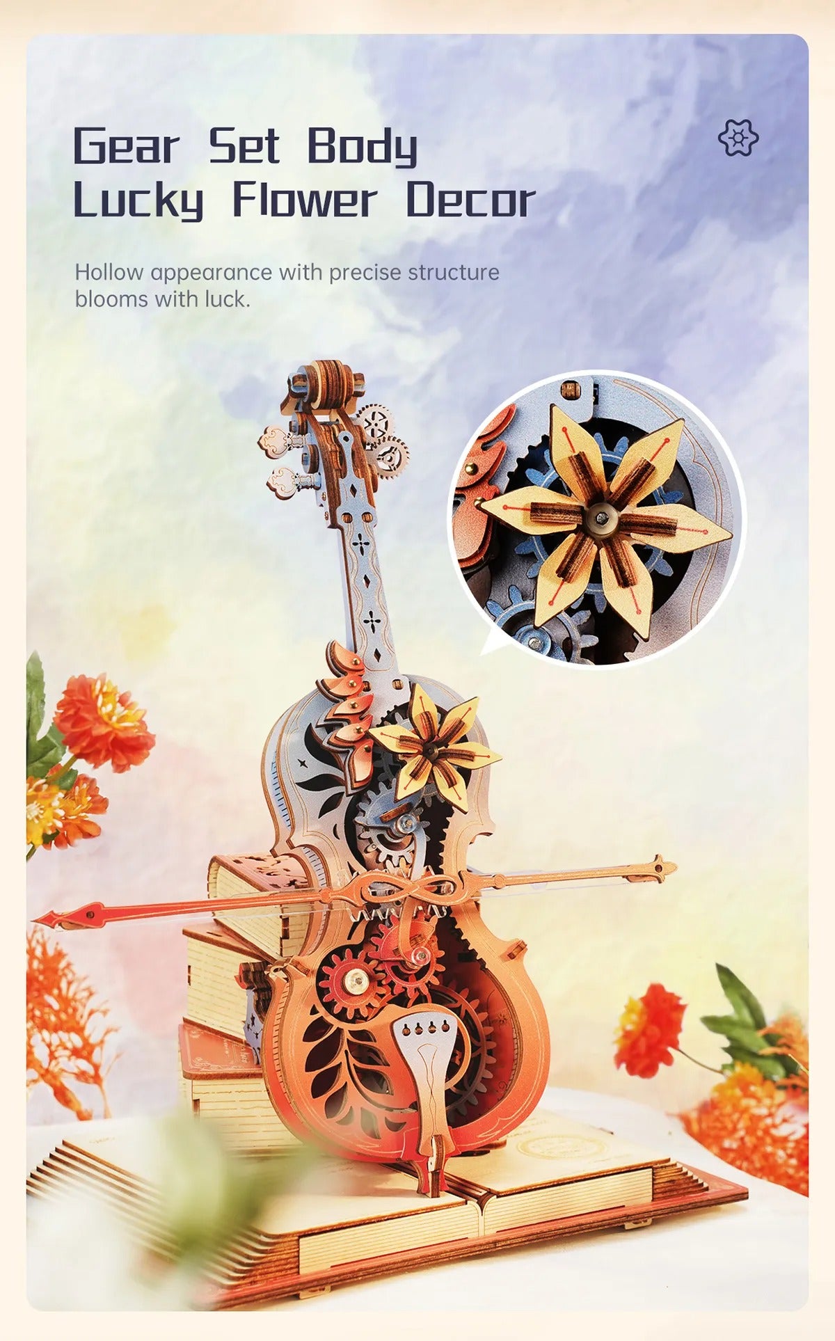 ROKR Symphony of Gorgeous Dreams Mechanical Music Box