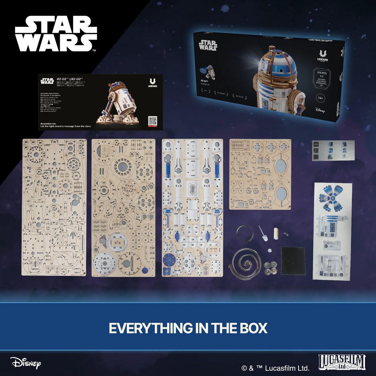 UGears R2-D2™ - 315 Pieces (Medium) Christmas