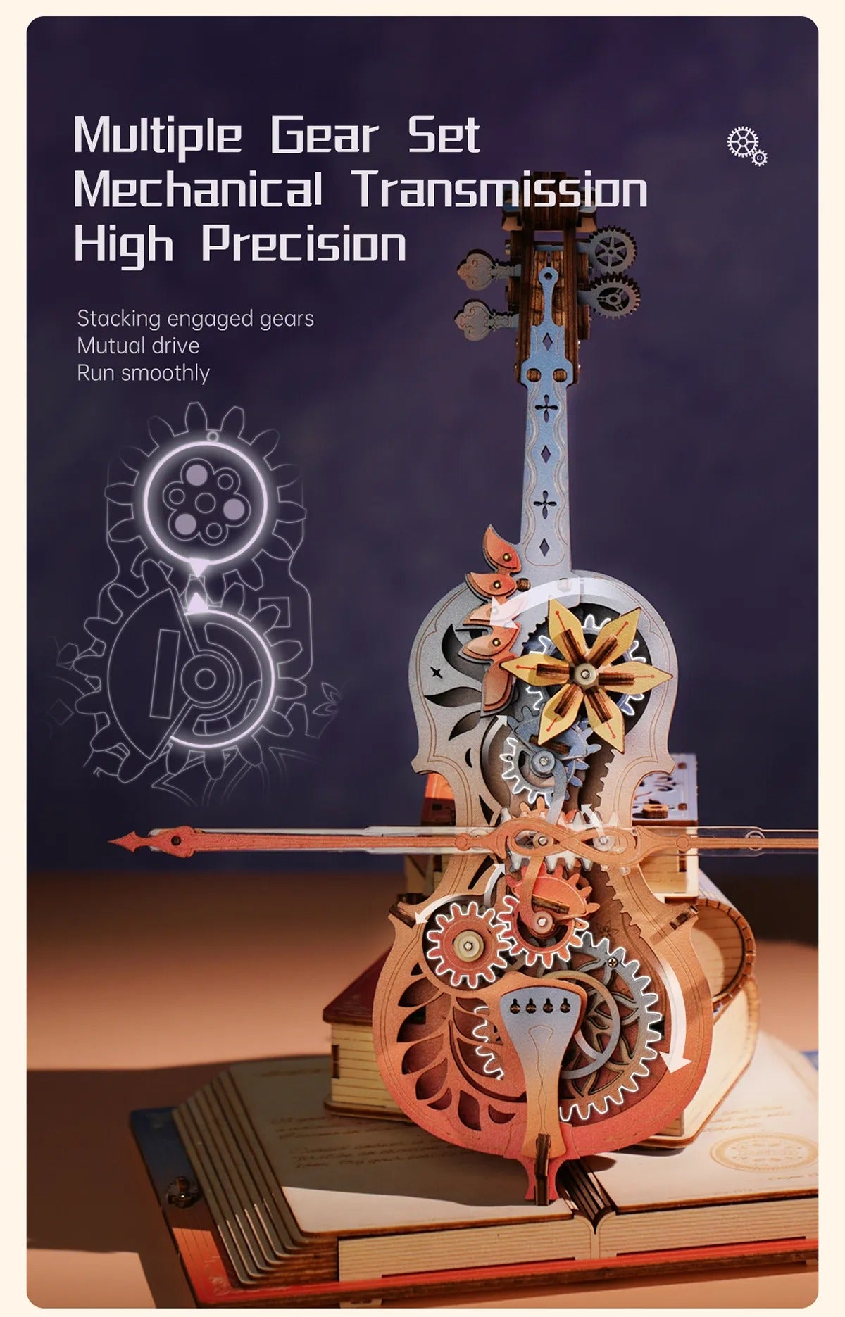 ROKR Symphony of Gorgeous Dreams Mechanical Music Box