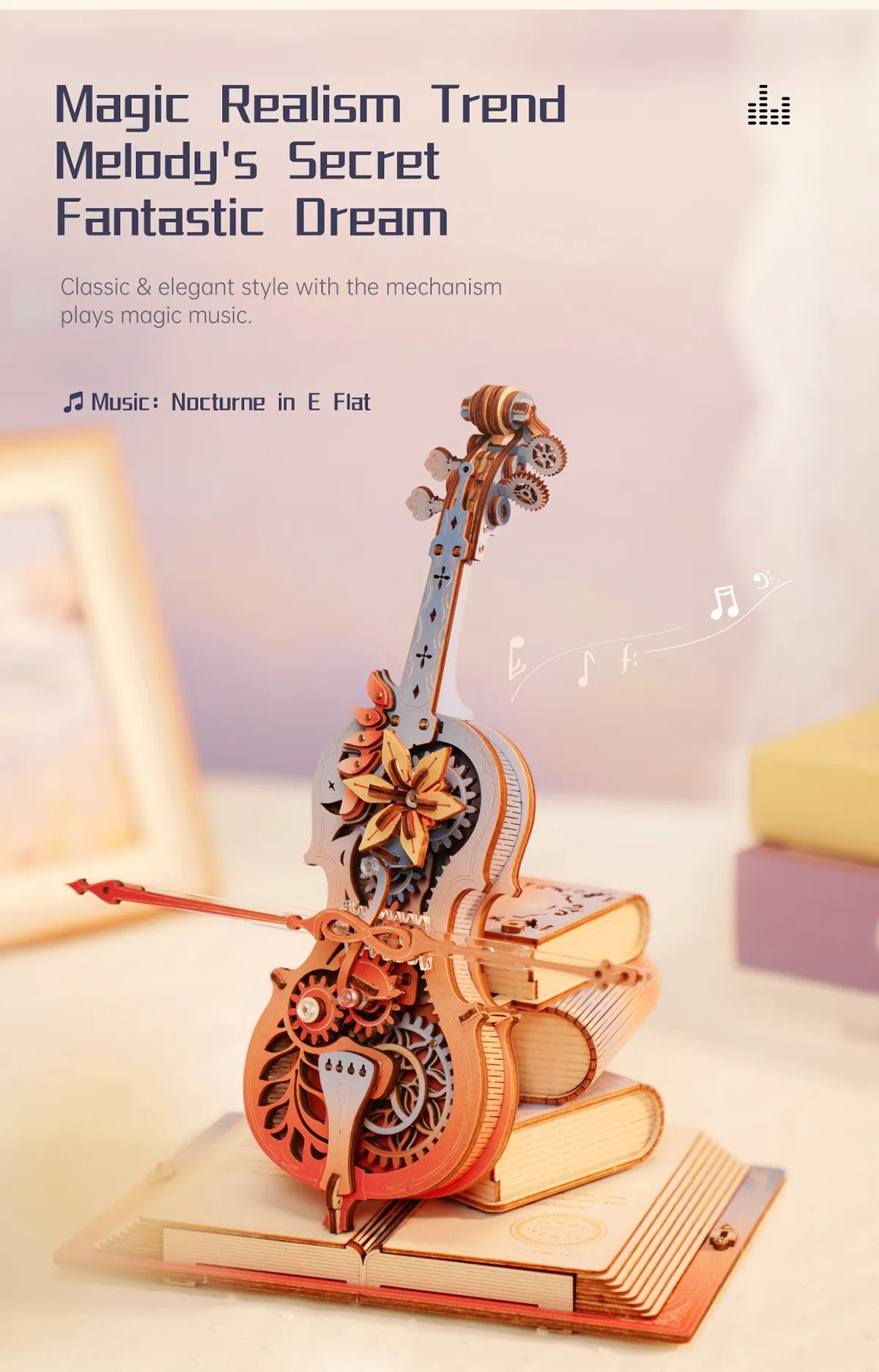 ROKR Symphony of Gorgeous Dreams Mechanical Music Box