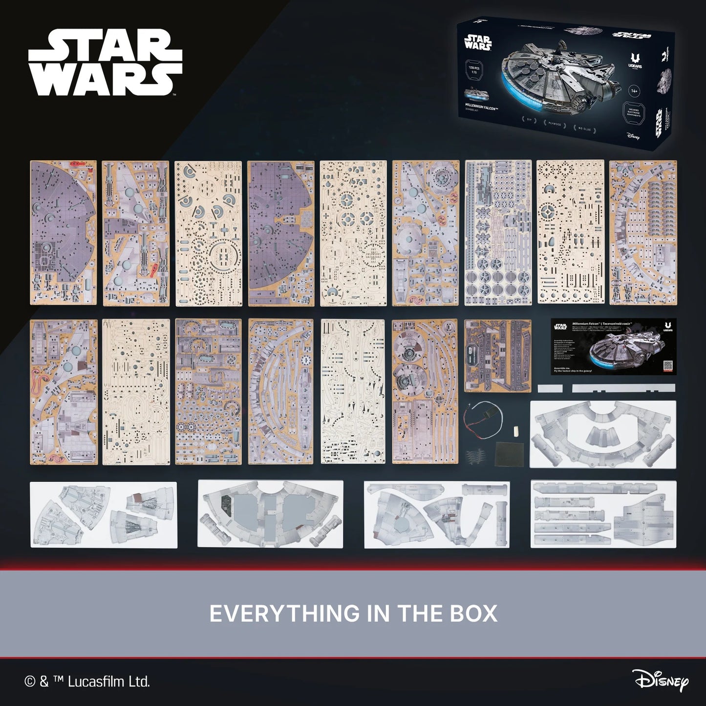 UGears Scale Millennium Falcon™ - 1235 Pieces (Advanced)