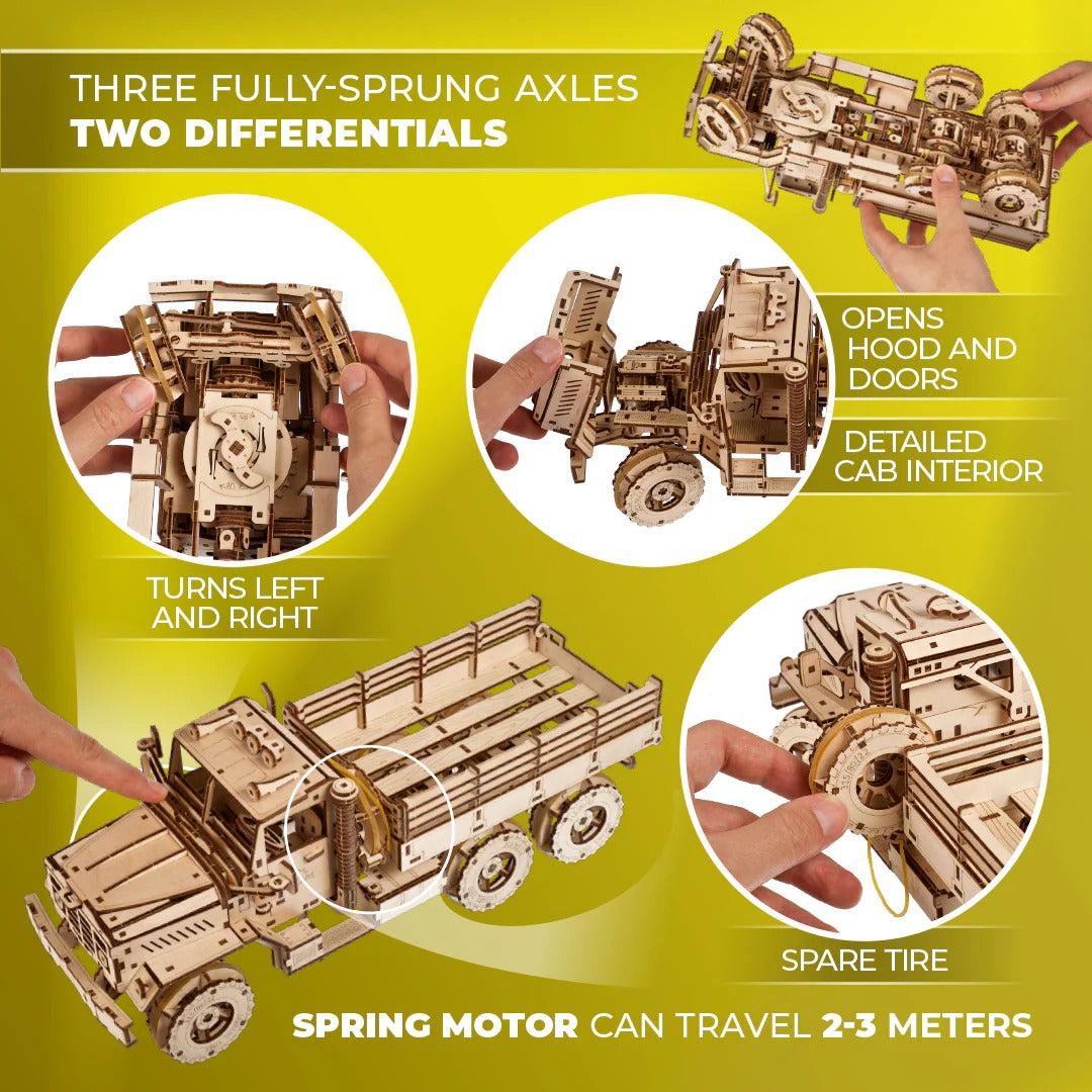 UGears Cargo Truck (New Model) - 550 Pieces