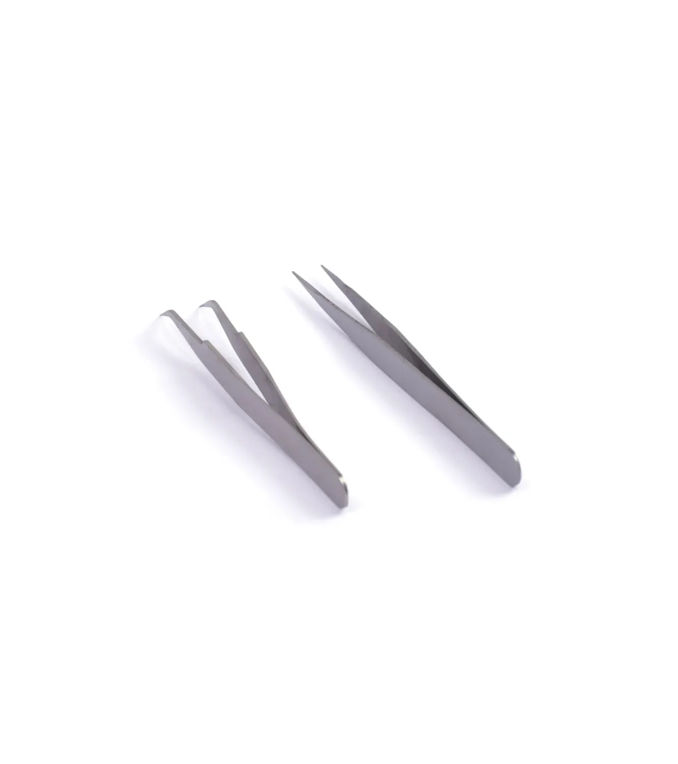 Set of 2 Straight & Curved Fastening Tweezers
