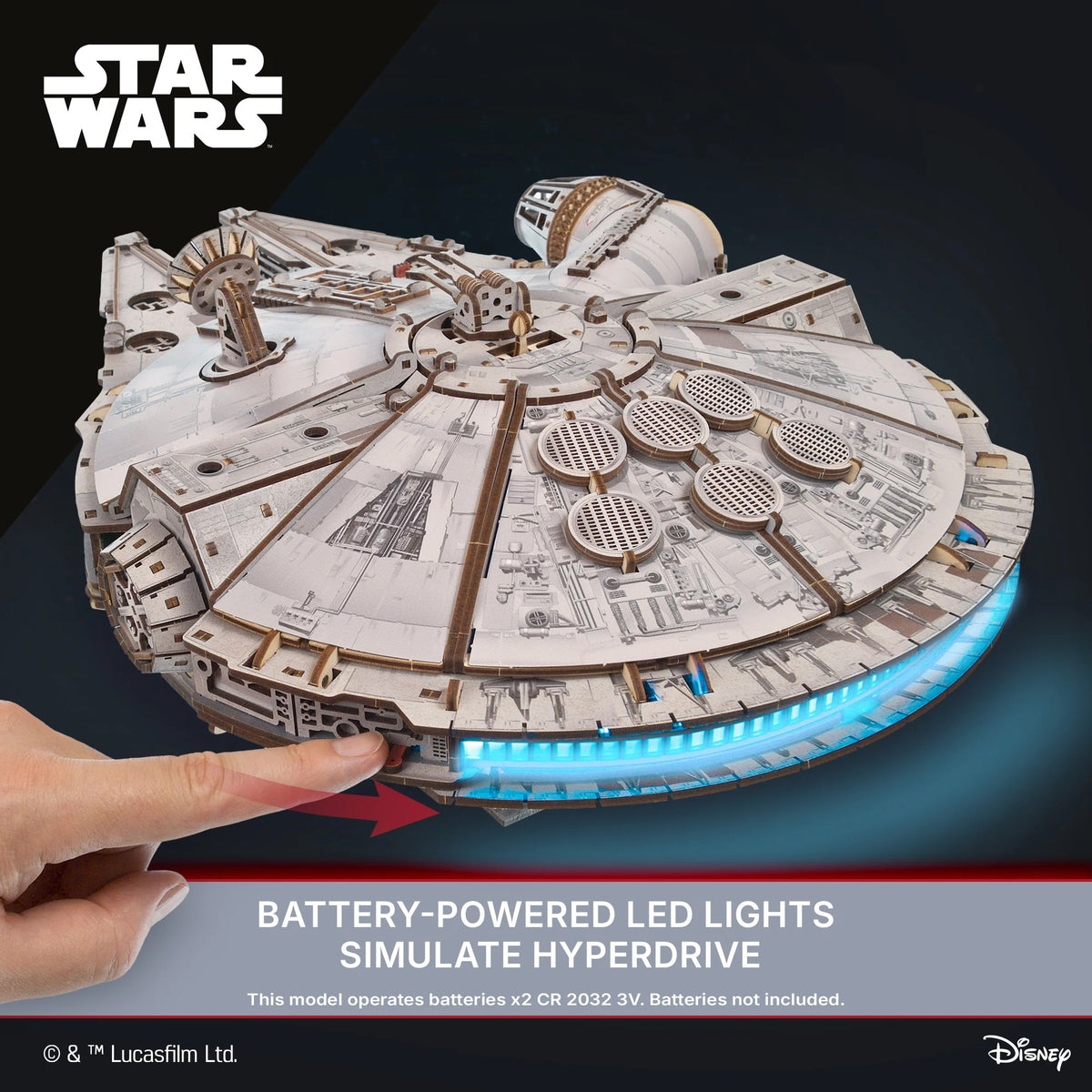 UGears Scale Millennium Falcon™ - 1235 Pieces (Advanced)