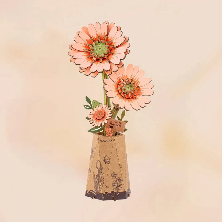 Rolife Rowood Flower Series  Light Orange Gerbera TW111
