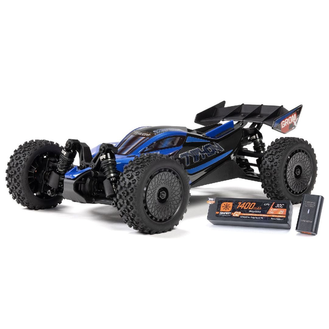 Arrma 1/14 TYPHON GROM BLX 4x4 Buggy RTR - Blue