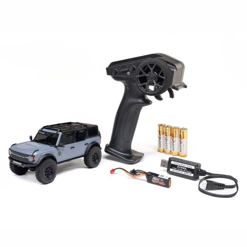 Axial 1/30 SCX30 Ford Bronco Brushed 4x4 RTR (B&C Incl) - Grey