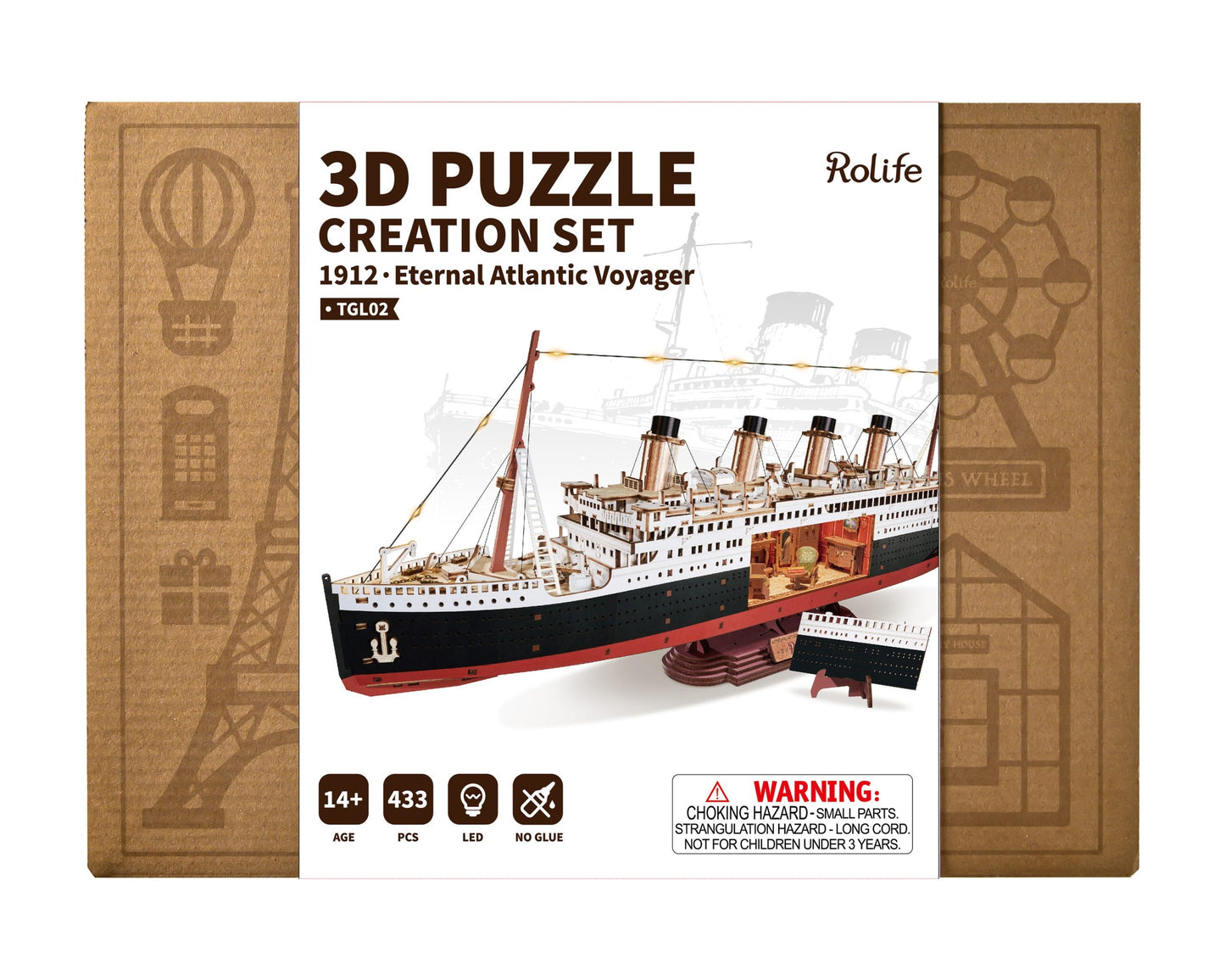 Rolife 1912 Eternal Atlantic Voyager 3D Wooden Puzzle