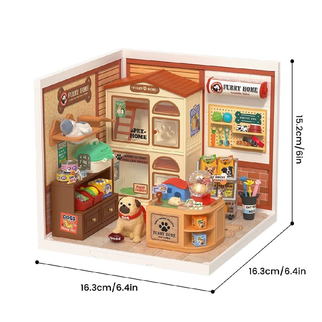 Rolife Furry Friends' Home DIY Plastic Minature House