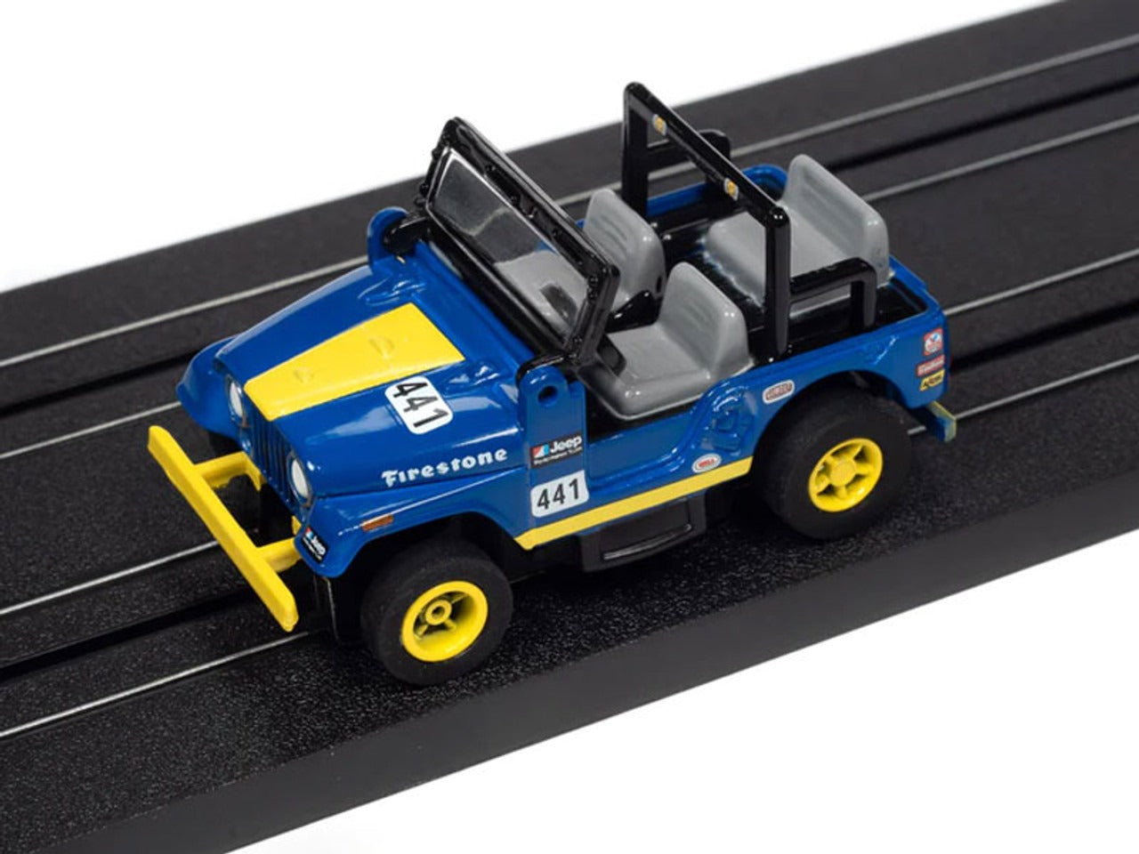 Auto World Xtraction Rally 1979 Jeep CJ-7 (Blue) Stage HO Slot Car