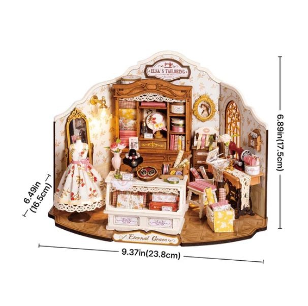 Rolife Elsa's Tailoring DIY Miniature House Kit