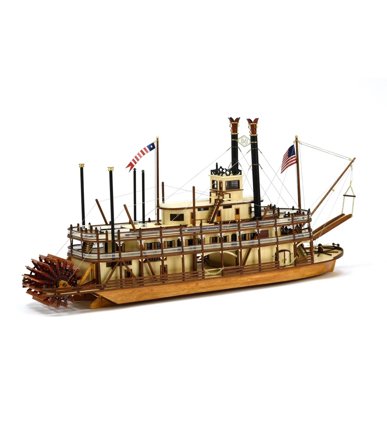 Paddle Steamer King of the Mississippi. 1:80 Wooden Model Kit Boat ART20515