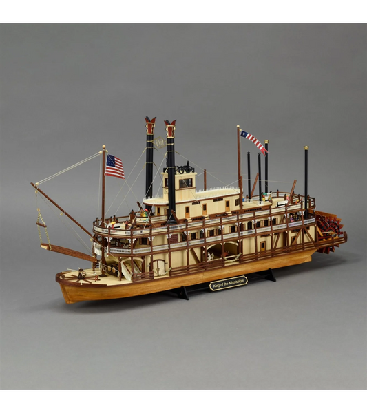 Paddle Steamer King of the Mississippi. 1:80 Wooden Model Kit Boat ART20515
