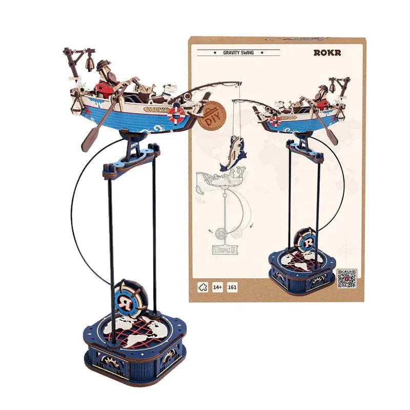 ROKR DIY Ocean Fisher Pendulum Toy 3D Wooden Puzzle MCD02