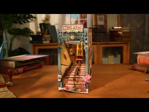 Rolife Street Scene DIY Book Nook Shelf Insert