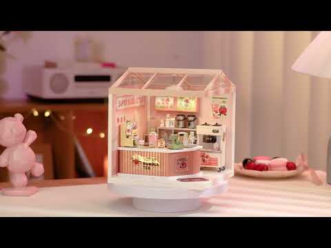 Rolife Super Creator Double Joy Bubble Tea Plastic DIY Miniature House Kit ROEDW006