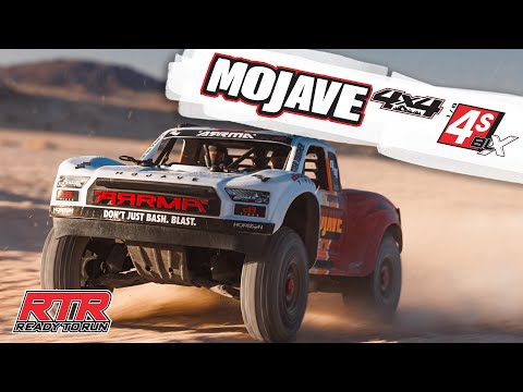 MOJAVE 4X4 4S BLX 1/8th Scale Desert Trk White/Red ARA4404T1