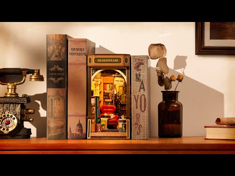 Rolife Bookstore DIY Book Nook Shelf Insert Kit