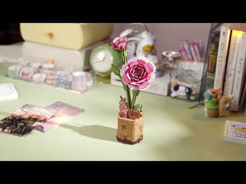 Rowood DIY Wooden Flower Pink Carnation TW051