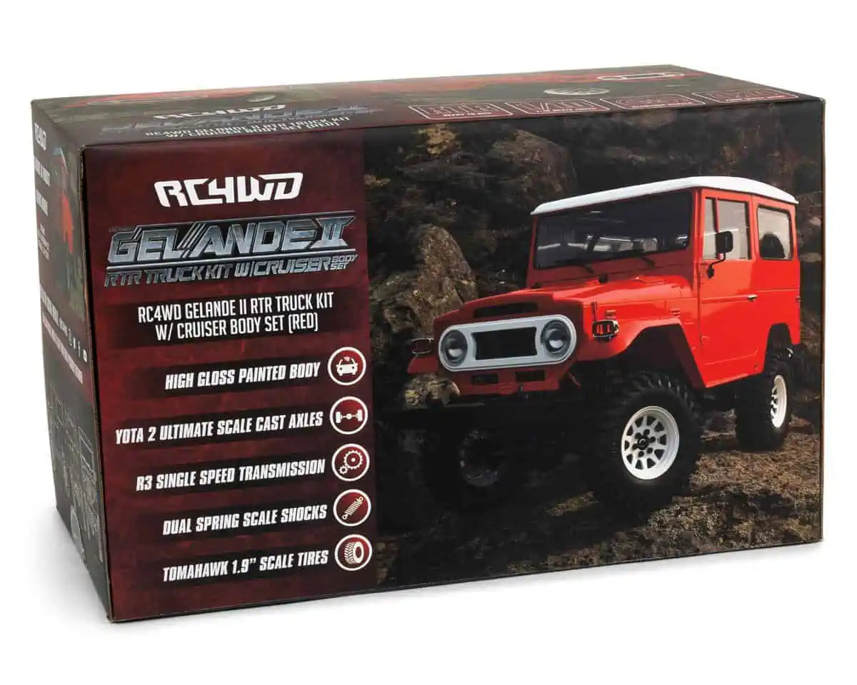 RC4WD 1/10 Gelande II Cruiser 4x4 RTR - Red