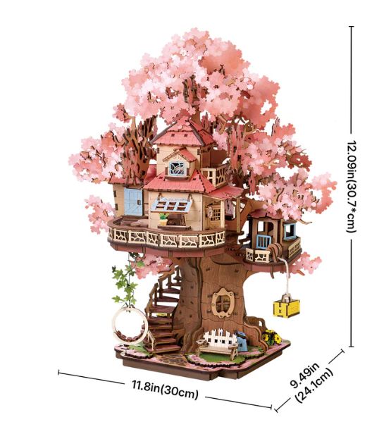 Rolife Sakura Tree House 3D Wooden Puzzle