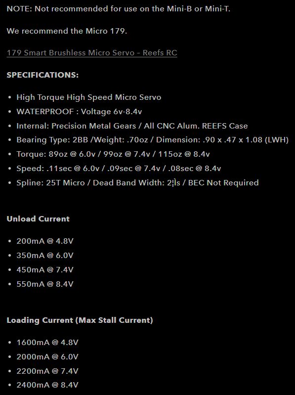 Reefs 99Micro Waterproof Servo - 115oz 0.08sec@8.4V SEHREEFS25