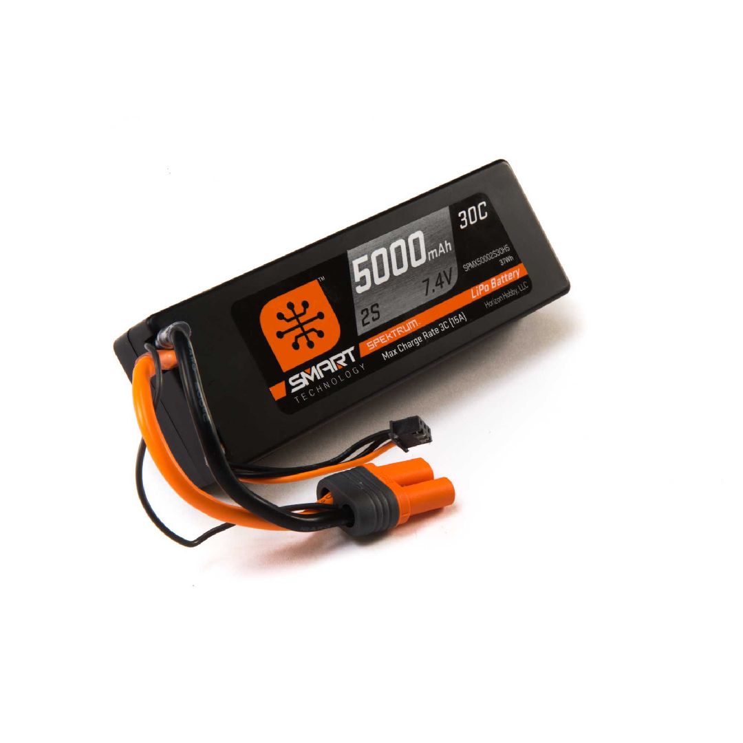 5000mAh 2S 7.4V Smart LiPo 30C Hardcase; IC5