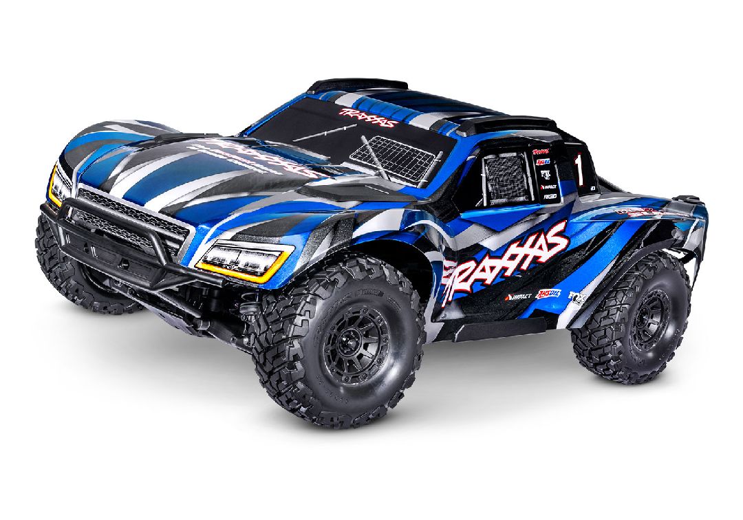 TRA102076-4BLUE Traxxas Maxx Slash 1/8 4WD Brushless Short Course Truck - Blue