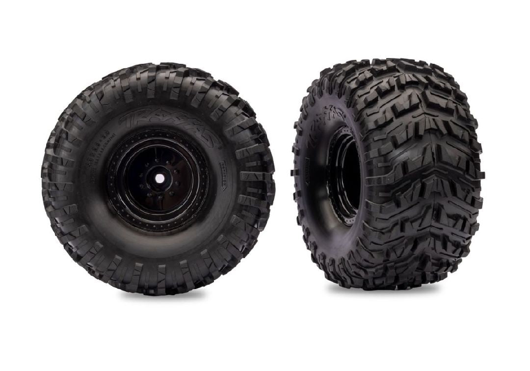 Traxxas Talon MXT Tires Glued with Black Wheels