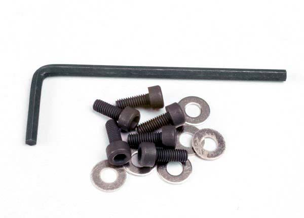 TRA1552 Traxxas 3x8mm Cap Head Screw w/Wrench & Washers (6)