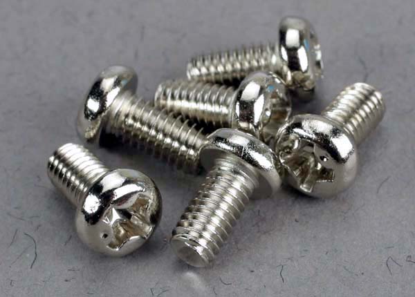 TRA2558 Traxxas 3x6mm Roundhead Machine Screws (6)
