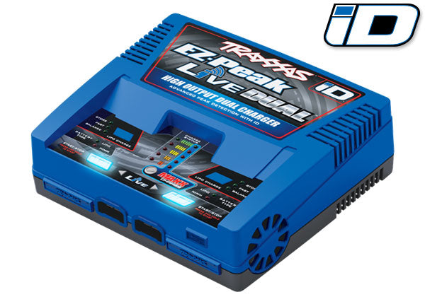 TRA2973 Traxxas Charger, EZ-Peak Live Dual, 200W, NiMH/LiPo with iD Auto Battery Identification