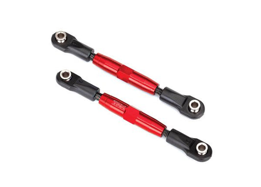 TRA3644R Traxxas Camber links, rear (TUBES red-anodized, 7075-T6 aluminum, stronger than titanium) (73mm) (2)/ rod ends, rear (4)/ rod ends, front (4)/ aluminum wrench (1)