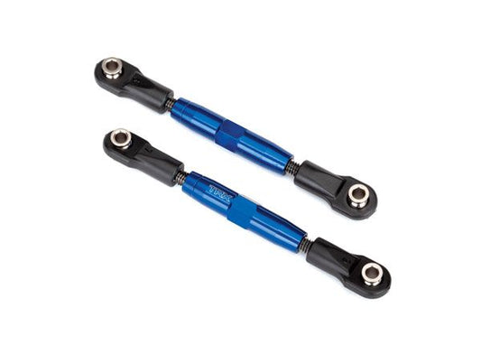 TRA3644X Traxxas Camber links, rear (TUBES blue-anodized, 7075-T6 aluminum, stronger than titanium) (73mm) (2)/ rod ends, rear (4)/ rod ends, front (4)/ aluminum wrench (1)