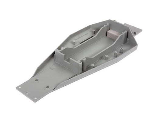 TRA3728A Traxxas Lower chassis (gray) (166mm long battery compartment) (fits both flat and hump style battery packs). Use only with #3725R ESC mounting plate. Replaces TRA3722, A, R, X