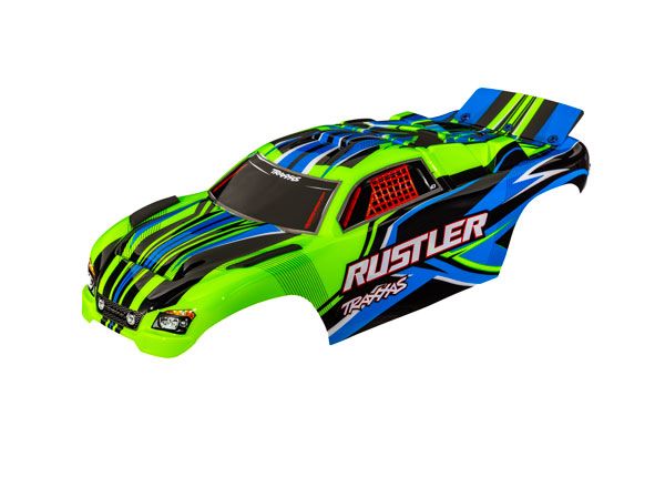 Traxxas Body Rustler Green Clipless TRA3734-GRN