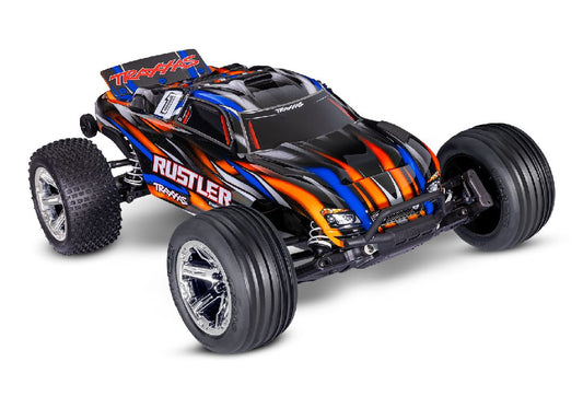 Traxxas 1/10 Rustler 2WD BL-2S Clipless - Orange TRA37354-4ORANGE