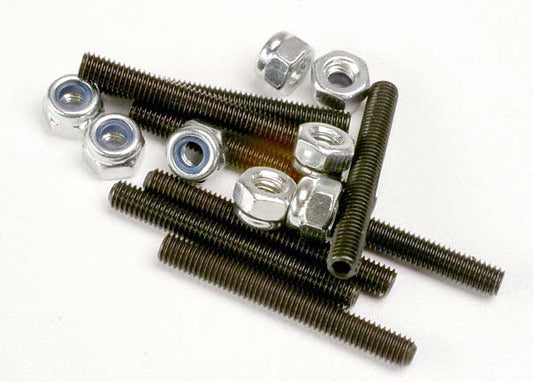 TRA3962 Traxxas Set (Grub) Screws, 3x25mm (8)/ 3mm Nylon Locknuts (8)
