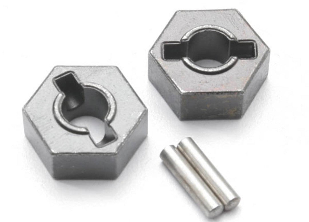 TRA4954R Traxxas Steel 14mm Hex Wheel Hubs w/ 2.5x12mm Axle Pins (2)