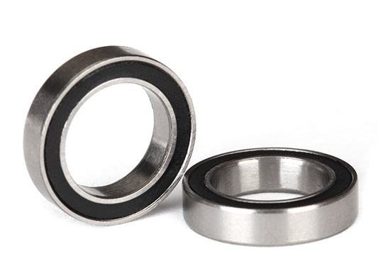 TRA5120A Traxxas Ball Bearings, Black Rubber Sealed (12x18x4mm) (2)