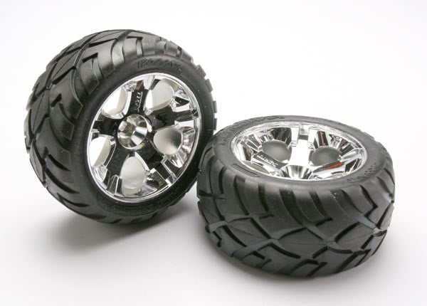 Traxxas Tires & Wheels, assembled & glue TRA5576R