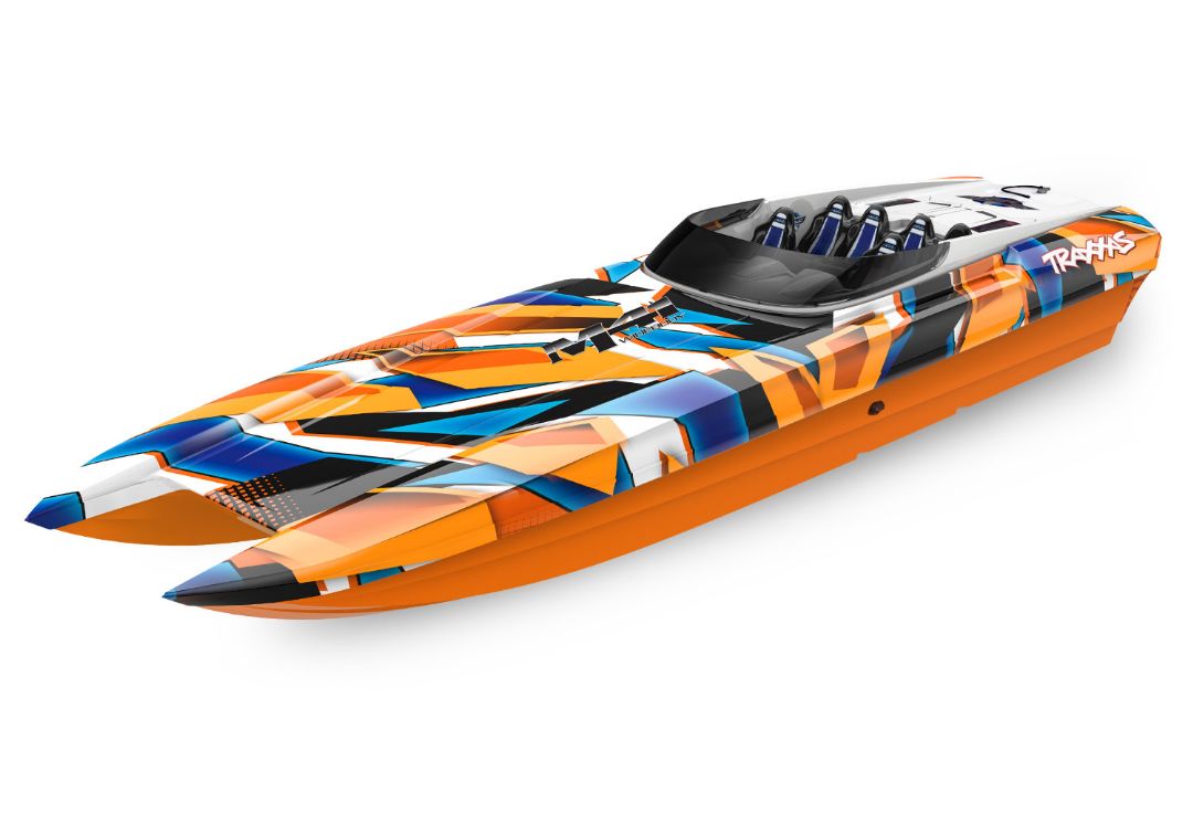 TRA57046-4ORANGER Traxxas DCB M41 Widebody 40" Catamaran Race Boat Orange
