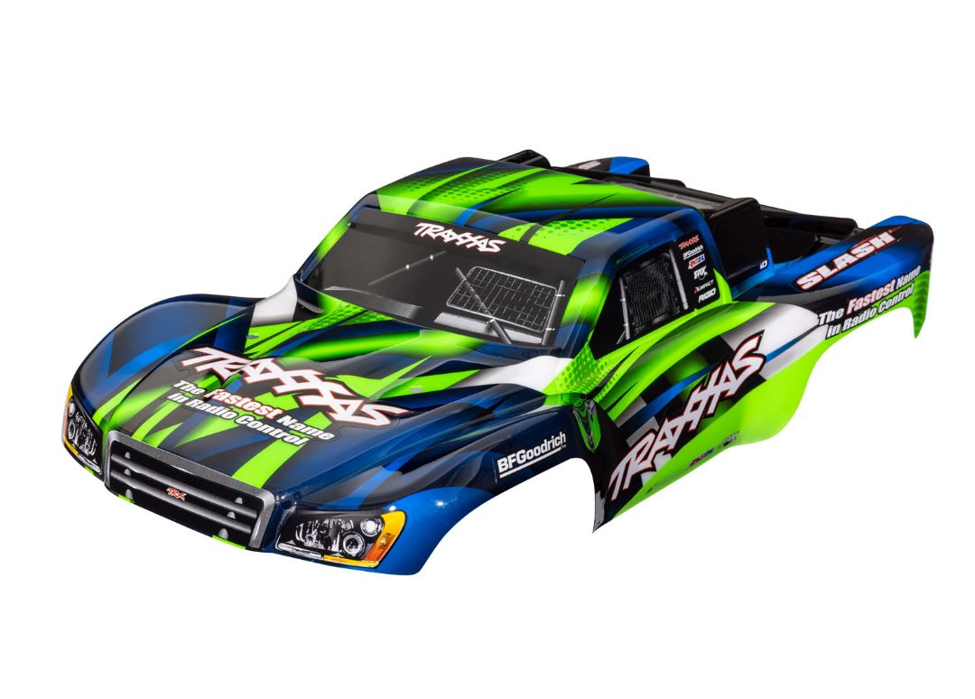 TRA5851G Traxxas Body, Slash 2WD (Also Fits Slash VXL & Slash 4X4), Green & Blue (Painted, Decals Applied)