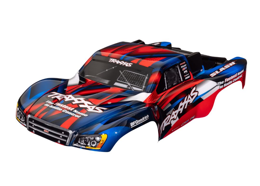 TRA5851R Traxxas Body, Slash 2WD (Also Fits Slash VXL & Slash 4X4), Red & Blue (Painted, Decals Applied)