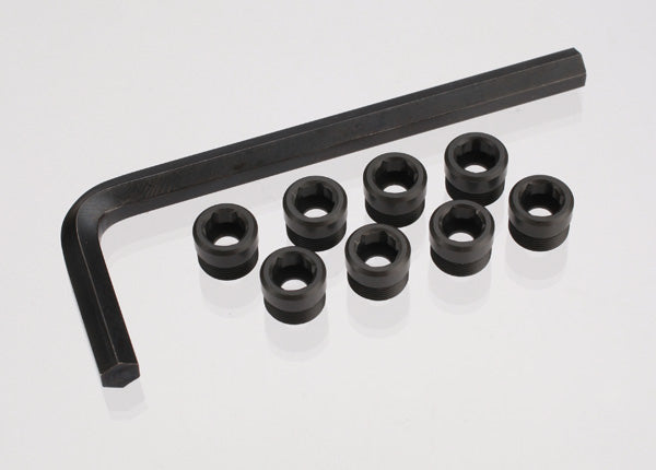 Traxxas Aluminum Pivot Ball Cap Set w/Tool (Hard-Anodized) (8) TRA7033X