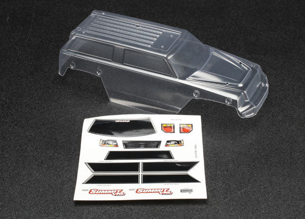 TRA7211 Traxxas 1/16 Summit Body w/Decal Sheet (Clear)