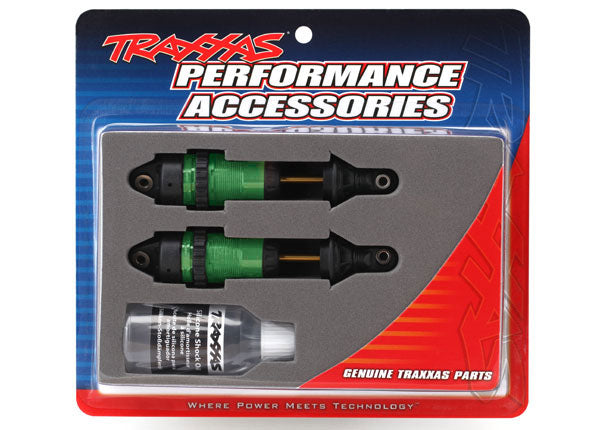 TRA7461G Traxxas Shocks, GTR long green-anodized, PTFE-coated bodies with TiN shafts (fully assembled, without springs) (2)
