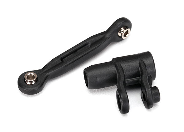 TRA7747 Traxxas Servo horn, steering/ linkage, steering (46mm, assembled with pivot balls)