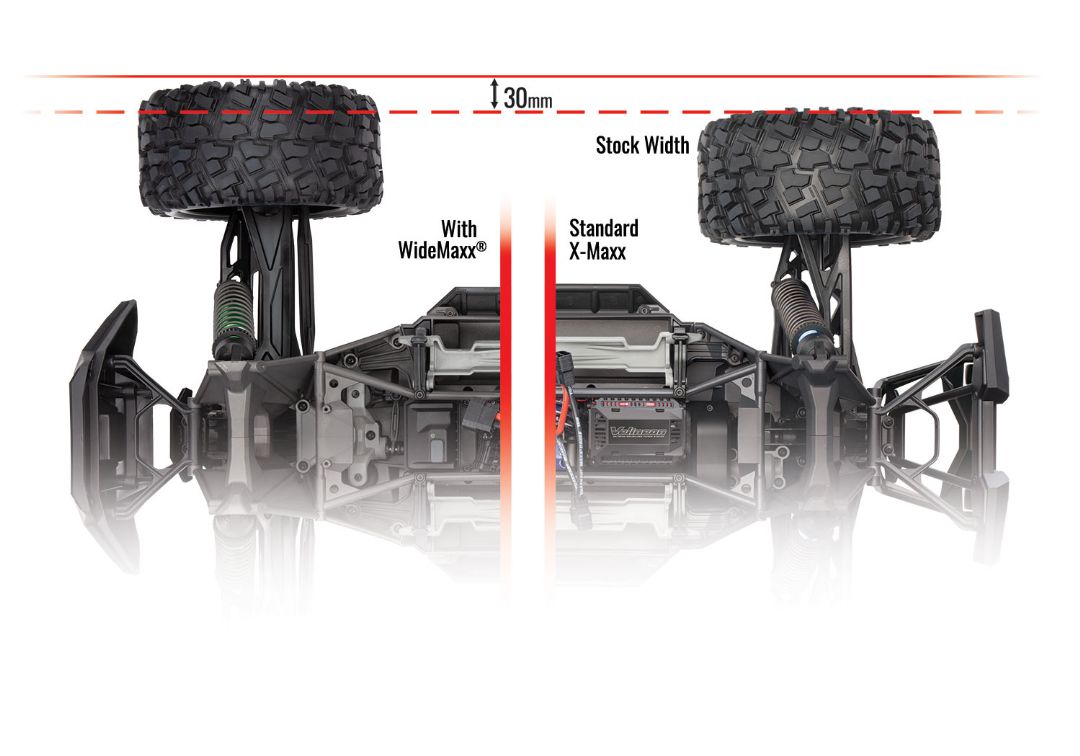Traxxas Suspension kit, X-Maxx WideMaxx, Black TRA7895