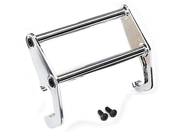 Traxxas Push bar, bumper (chrome) (fits #8069 bumper) TRA8066
